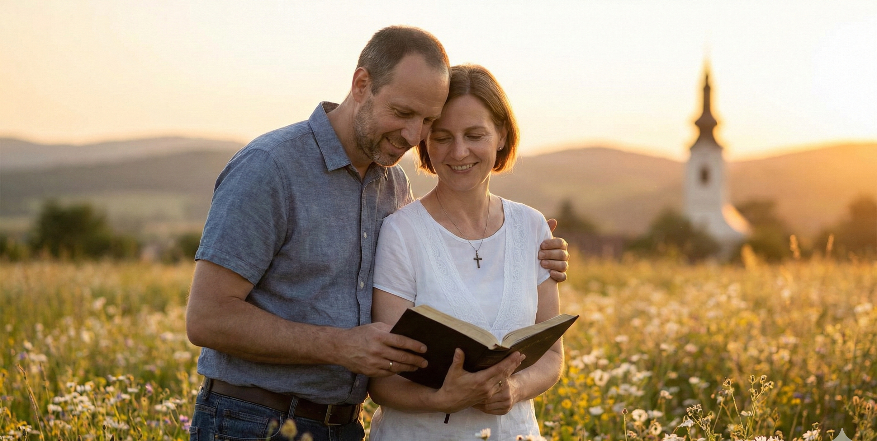 Casal cristão feliz